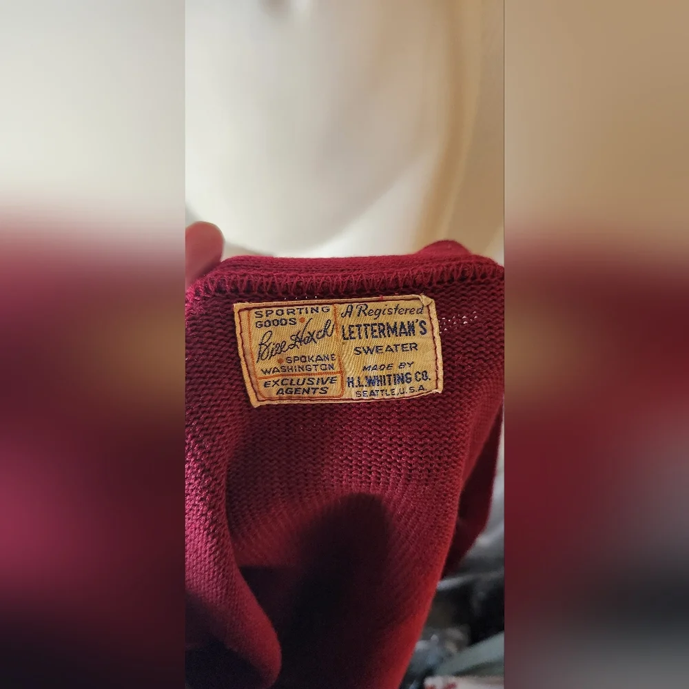 Vintage letterman jacket NC North Central Spokane, wa red black high-school - Picture 11 of 13